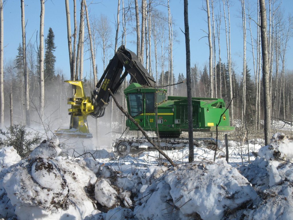 Buncher in winter weather