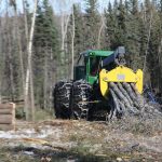 Skidder handling harvest